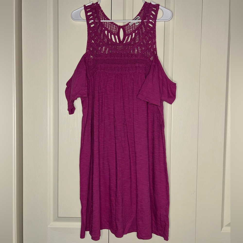 Women's Off-the-Shoulder Crochet Style Casual Summer Dress | Size XL